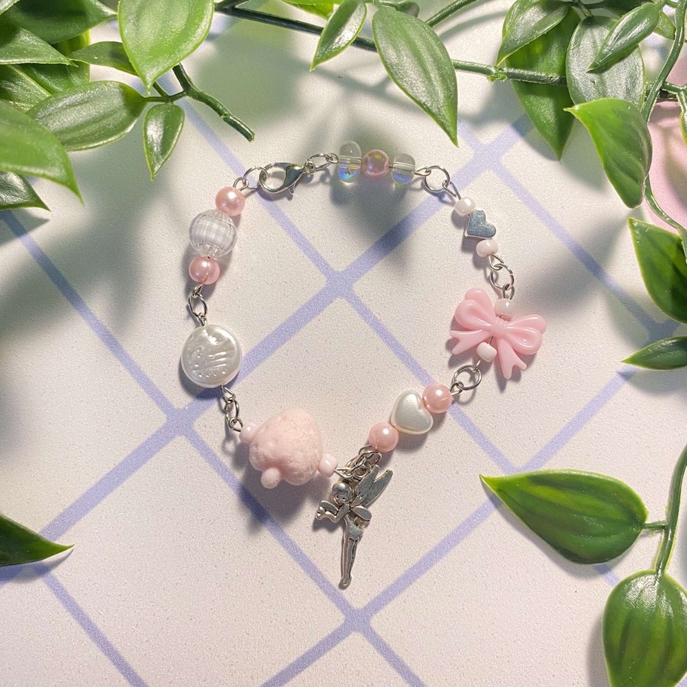 Fairy Charming Pink Bracelet with Fairy Charm